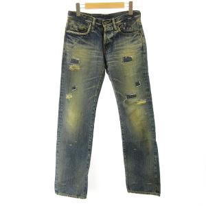 ヒステリックグラマー HYSTERIC GLAMOUR 4AP-2102 小窓デニム リペア加工 スタッズ セルビッチ 赤耳 インディゴ 28 STK メンズ｜vectorpremium