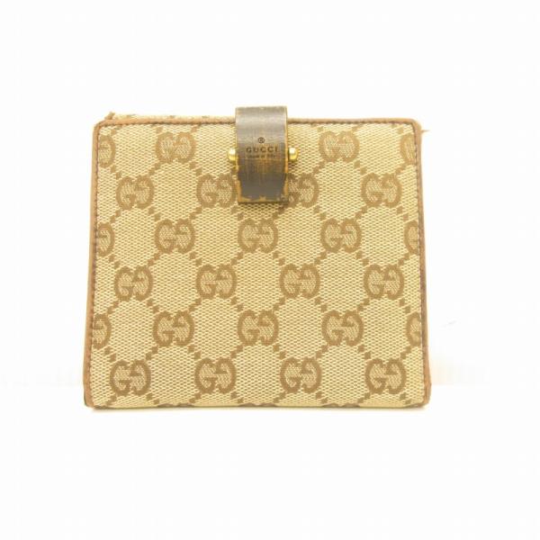 グッチ GUCCI GG柄 二つ折り財布 ウォレット 小銭入れ付き 茶 ブラウン  メンズ