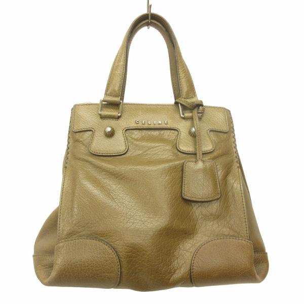 セリーヌ CELINE オルロフ トートバッグ ハンドバッグ 2WAY ロゴ刻印 レザー 皮革 馬車...