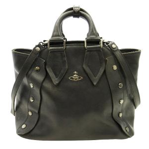 ヴィヴィアンウエストウッド Vivienne Westwood 3WAY ヌーロック レザー ハンドバッグ ショルダーバッグ リュック オーブ ロゴ ORB 黒