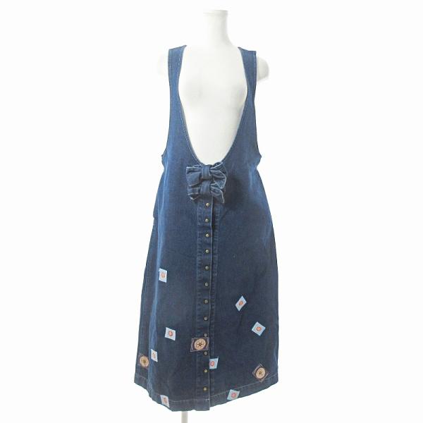 ピンクハウス PINK HOUSE 80's〜90's ヴィンテージ デニム ワンピース ジャンパー...