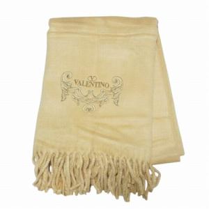 ヴァレンティノ ヴァレンチノ  VALENTINO マフラー ストール ひざ掛け フリンジ 刺? ベ...