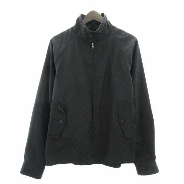 グッチ GUCCI GG柄 ブルゾン ジャケット ジップアップ 50 黒 ブラック ●ECO 062...