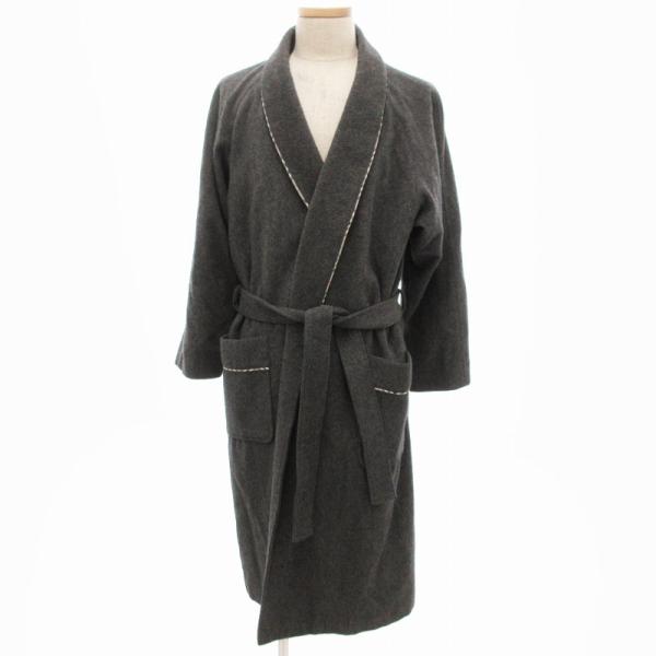 バーバリー ロンドン BURBERRY LONDON ロングコート ローブ ベルト チェック メルト...
