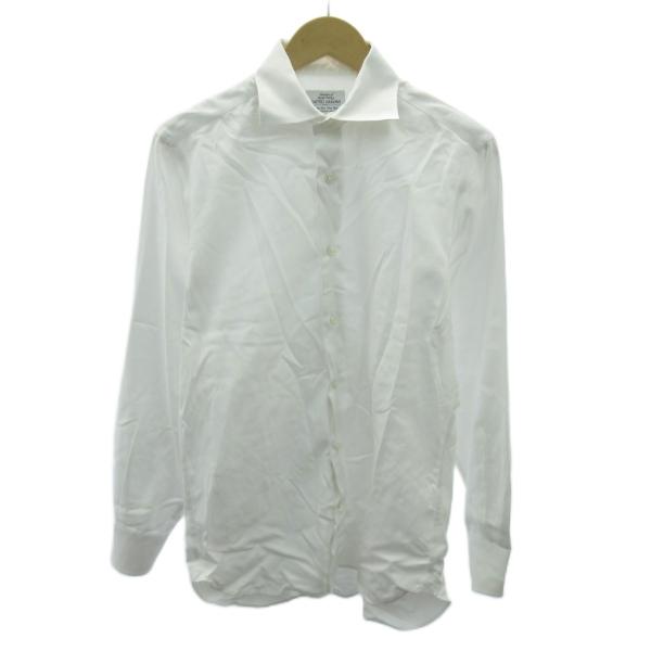 ユナイテッドアローズ UNITED ARROWS 美品 シャツ ヘリンボーン 長袖 38 白 ホワイ...