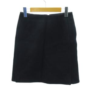 マッキントッシュフィロソフィー MACKINTOSH PHILOSOPHY スカート ウール ひざ丈 34 黒 ブラック 1220 ■YHS7 レディース