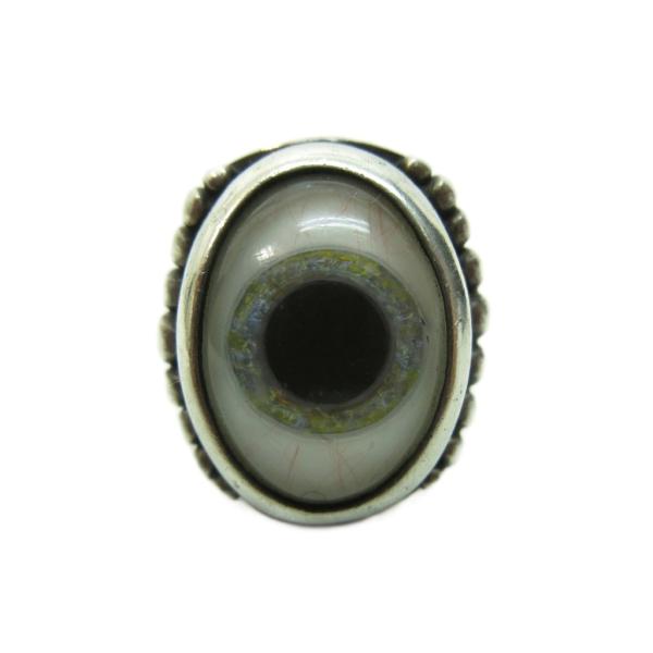 クレイジーピッグ CRAZY PIG リング 指輪 義眼 シルバー 約17号 青 ブルー メンズ