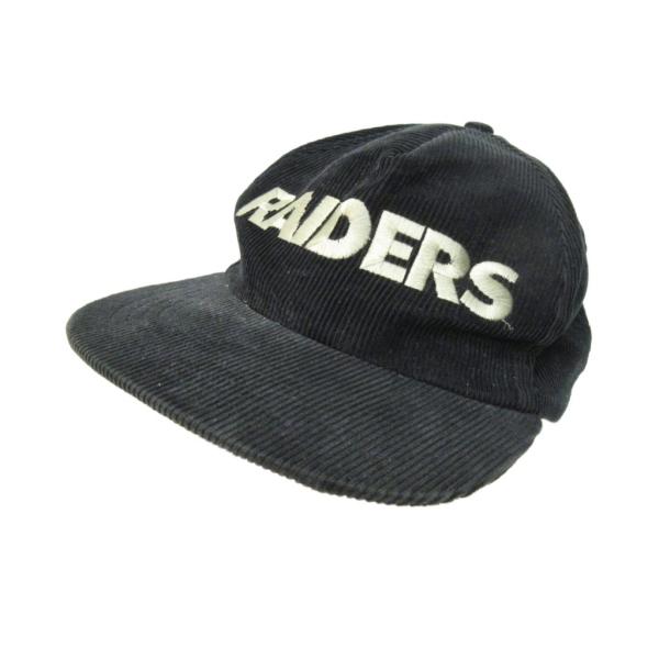 ヴィンテージ VINTAGE 80s〜 レイダース キャップ コーデュロイ 黒 ブラック メンズ