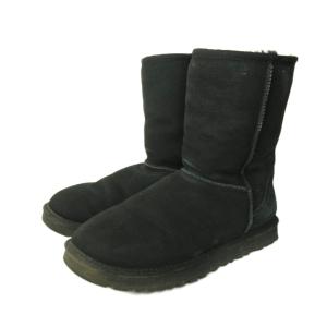 アグ オーストラリア UGG australia 5825 ショートブーツ シューズ ムートン 24.0cm 黒 ブラック 0105 レディース