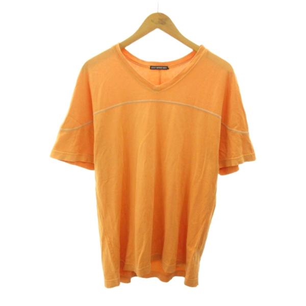 イッセイミヤケメン ISSEY MIYAKE MEN Tシャツ 無地 半袖 M オレンジ ME11J...