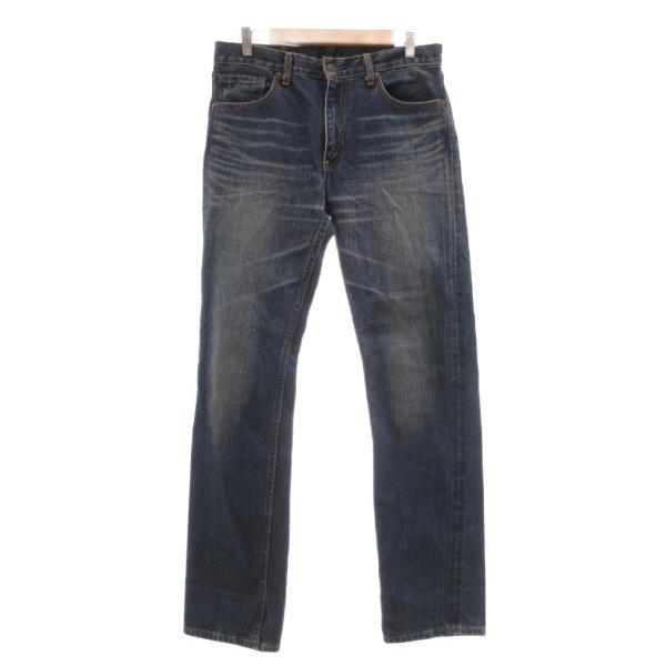 リーバイス Levi's 505 デニムパンツ ジーンズ 33 インディゴネイビー 無地 ストレート...