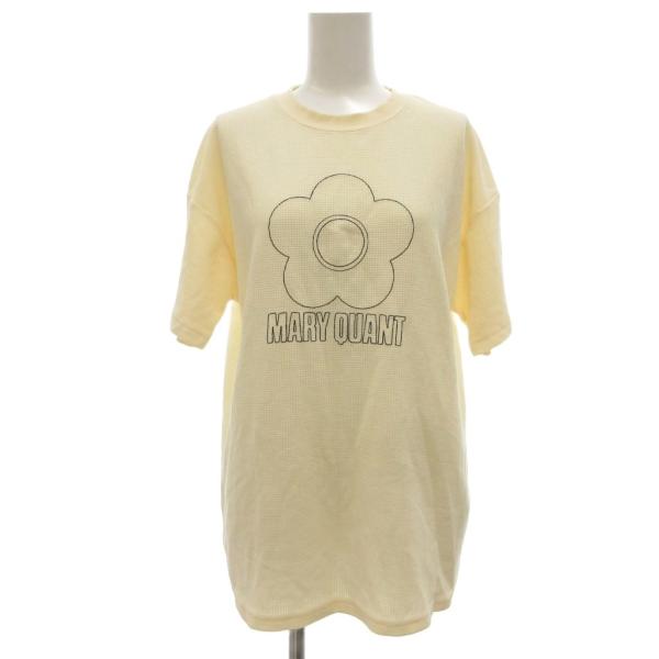 マリークワント MARY QUANT 美品 カットソー Tシャツ ワッフル生地 F アイボリー 半袖...