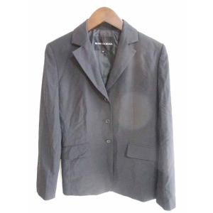 ソブ sov. ダブスタ ノーカラーコート ウール カシミヤ混 ミドル丈 36