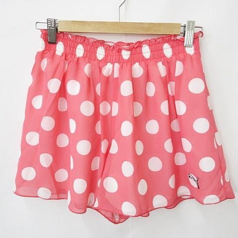 未使用品 プーマ PUMA ゴルフ パンツ ショートパンツ キュロットスカート 総柄 ドット 水玉 ...