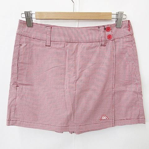 カッパ kappa ゴルフ キュロット ラップ スカート ショートパンツ チェック 刺繍 プリント ...