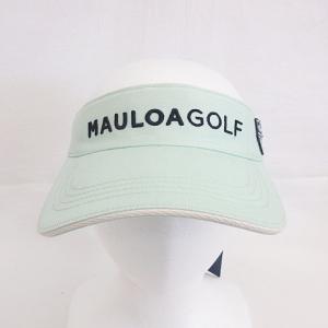 未使用品 マウロア ゴルフ MAULOA GOLF サンバイザー 帽子 ロゴ 刺繍 ワッペン 緑 ミントグリーン F レディース｜vectorpremium