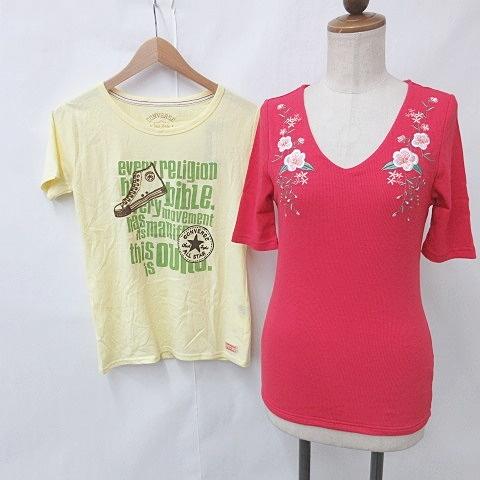 コンバース Lilou de chouchou カットソー 2枚セット Tシャツ 半袖 クルーネック...