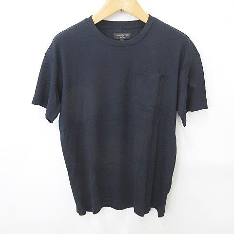 バナナリパブリック BANANA REPUBLIC Tシャツ カットソー 半袖 丸首 綿 紺 L メ...