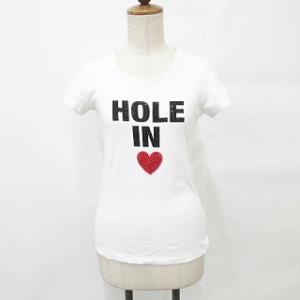 マークアンドロナ MARK RONA ゴルフ シャツ Tシャツ 半袖 プリント 装飾 スカル ホワイト 白 黒 赤 M レディース｜vectorpremium