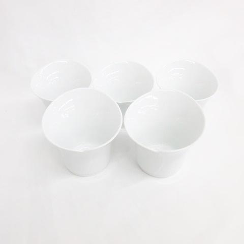 未使用品 井上萬二氏 監修 井上萬二窯 小鉢 5点セット 白磁花型 ホワイト  メンズ レディース