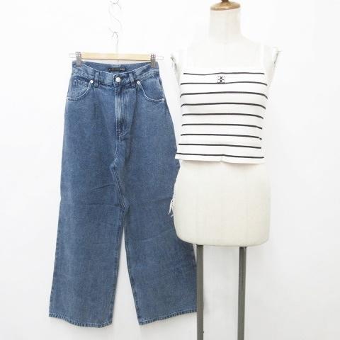 未使用品 ヘザー Heather チコ Chico パンツ キャミソール 2枚セット ワイド ロング...