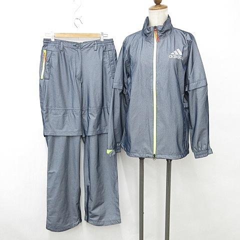 アディダス ゴルフ レインウエア ジャケット 長袖 半袖 2WAY ジップアップ パンツ ポーチ 撥...