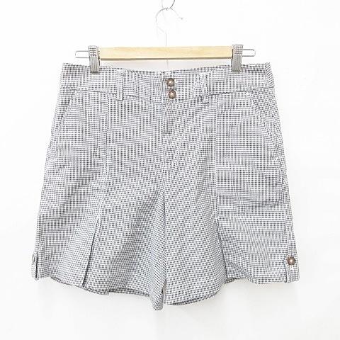 アディダス adidas ゴルフ パンツ ショートパンツ キュロット ストレッチ プリーツ チェック...