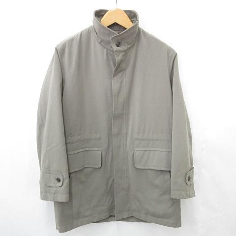 BALESTRINO コート スタンドカラー ライナージャケット グレージュ 茶 M メンズ