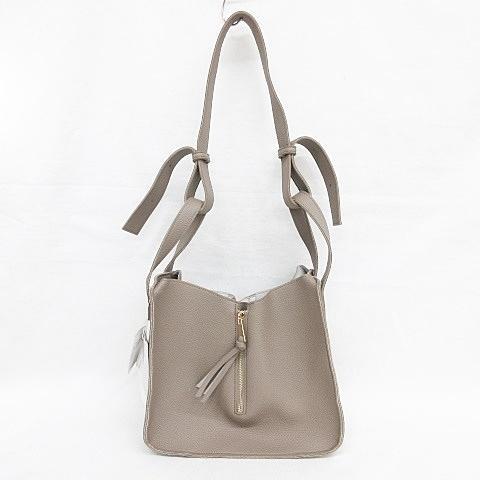 未使用品 アクアガレージ Aqua Garage ショルダーバッグ ハンドバッグ 2WAY ジップ ...