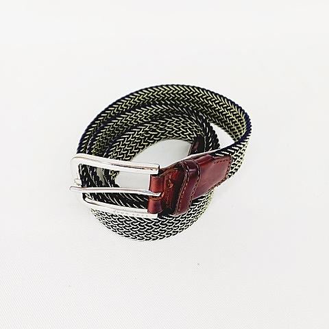 ヒューゴボス HUGO BOSS 小物 ベルト ピンバックル メッシュ レザー グリーン ネイビー ...