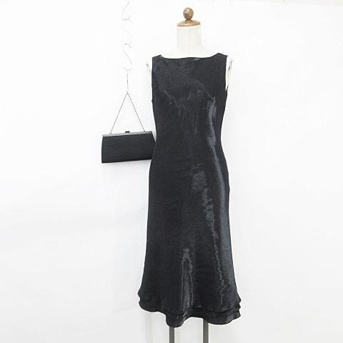 未使用品 フォーマル ワンピース バッグ 2点セット パーティ 発表会 ワンピース ロング ノースリ...