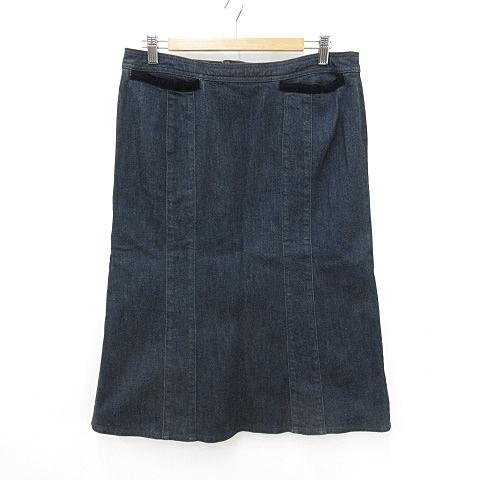 ハナエモリ HANAE MORI Nouvelle taille デニム スカート ひざ下丈 大きい...