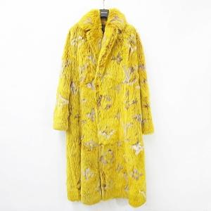 未使用品 LOUIS VUITTON コート 毛皮コート モノグラム 羊革 24SS ファレル・ウィリアムス コレクションアイテム オーダー品 イエロー 60