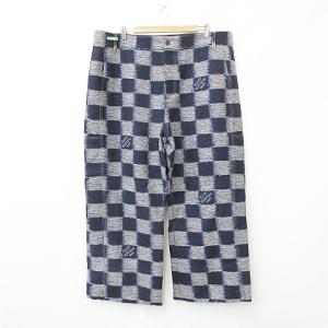 ルイヴィトン LOUIS VUITTON ダミエ パンツ ウール RM241M FVD HQP08W 24SS 大きいサイズ ネイビー ブルー グレー 紺 青 60 メンズ