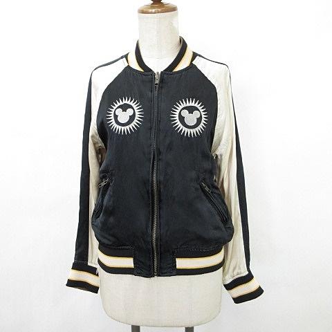 ディズニー Disney ジャケット スカジャン 長袖 ジップアップ リバーシブル 刺繍 キャラクタ...