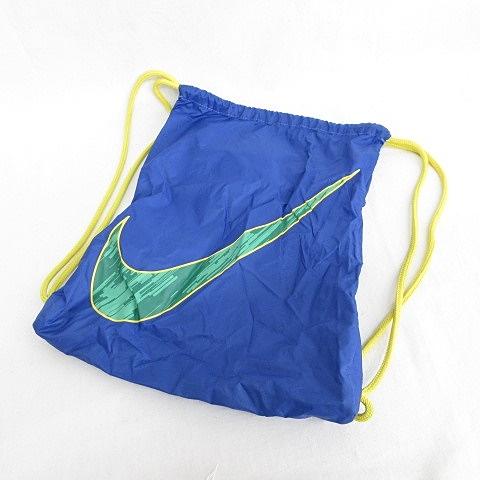 ナイキ NIKE バッグ リュックサック ナップサック プリント ナイロン ブルー イエロー 青 黄...