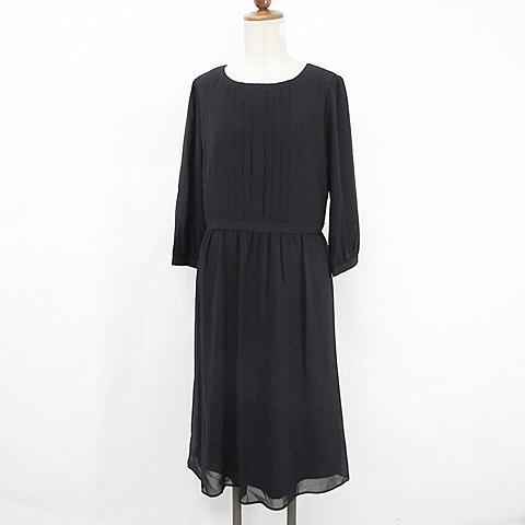 未使用品 リフレクト Reflect ワンピース 卒業式 入学式 七分袖 ひざ丈 丸首 フレア プリ...