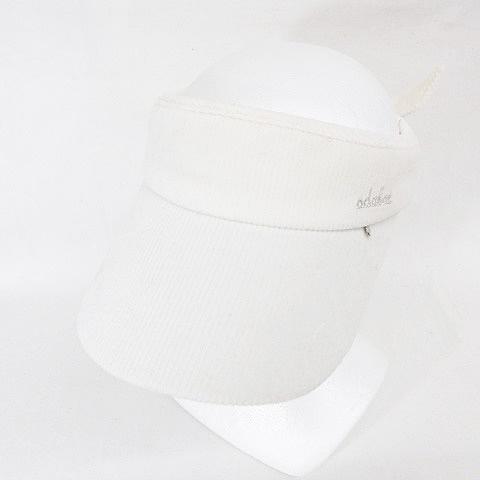 アダバット adabat ゴルフ バイザー サンバイザー 刺繍 リボン コーデュロイ UVカット ボ...