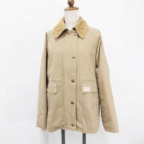ジャバ Java コート 中綿 ジップアップ 比翼 別布 コーデュロイ 綿 ブラウン ベージュ M ...