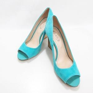 トッズ TODS パンプス オープントゥ ウエッ...の商品画像