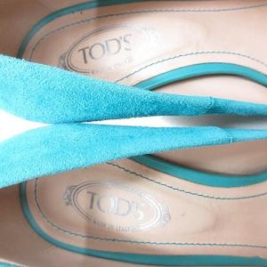 トッズ TODS パンプス オープントゥ ウエ...の詳細画像2
