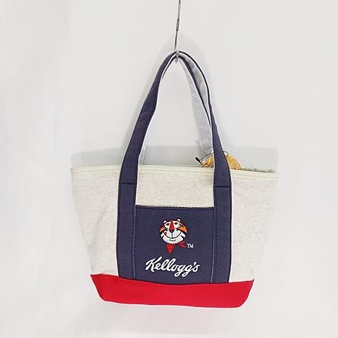 未使用品 ケロッグ Kellogg’ｓバッグ トートバッグ ミニトート 刺繍 ロゴ グレージュ ネイ...