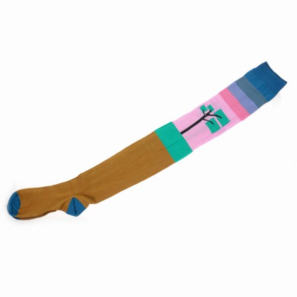 未使用品 マルニ MARNI シルク混 ニーハイソックス 靴下 マルチカラー SIZE 10 SKM...