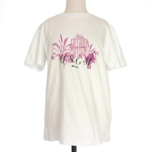 エムエスジーエム MSGM 20AW Scenic Monkey プリントTシャツ カットソー 半袖 S ホワイト 白 2943MDM78 国内正規 レディース