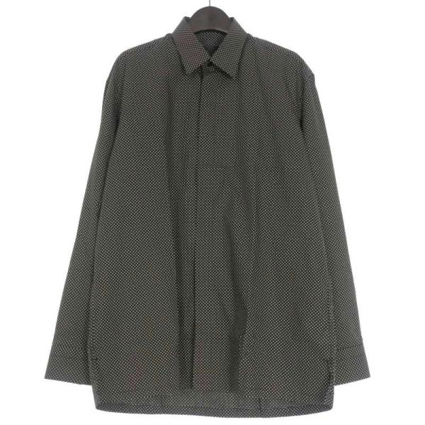 ランバン LANVIN COLLECTION PIN DOT PRINT FLY FRONT SHI...
