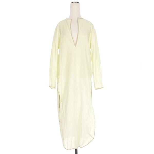 フィータ Pheeta スキッパーパイピングワンピース ドレス 長袖 1 ライム PH22SS-26...