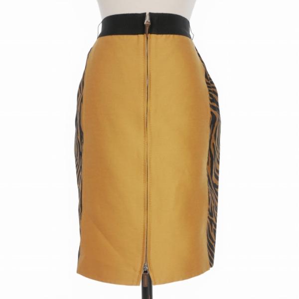 アルベルタ フェレッティ ALBERTA FERRETTI ゼブラ 切替 ミニ ジップアップ タイト...