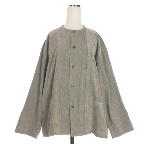 プランテーション plantation イッセイミヤケ 80s ヴィンテージ コーデュロイ ノーカラ...