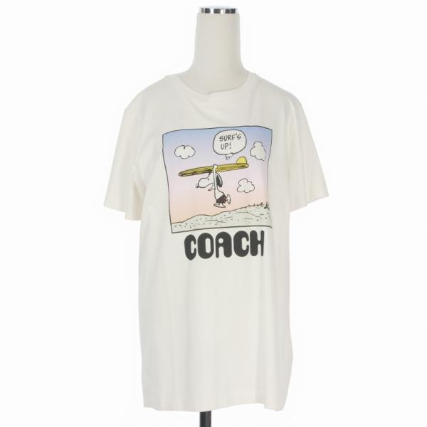 コーチ COACH ピーナッツ プリントＴシャツ カットソー 半袖 ホワイト 白 国内正規