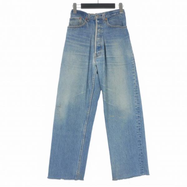 ジェイエスワークス JS.WORKS リーバイス リメイクデニム ジーンズ パンツ ライトブルー レ...